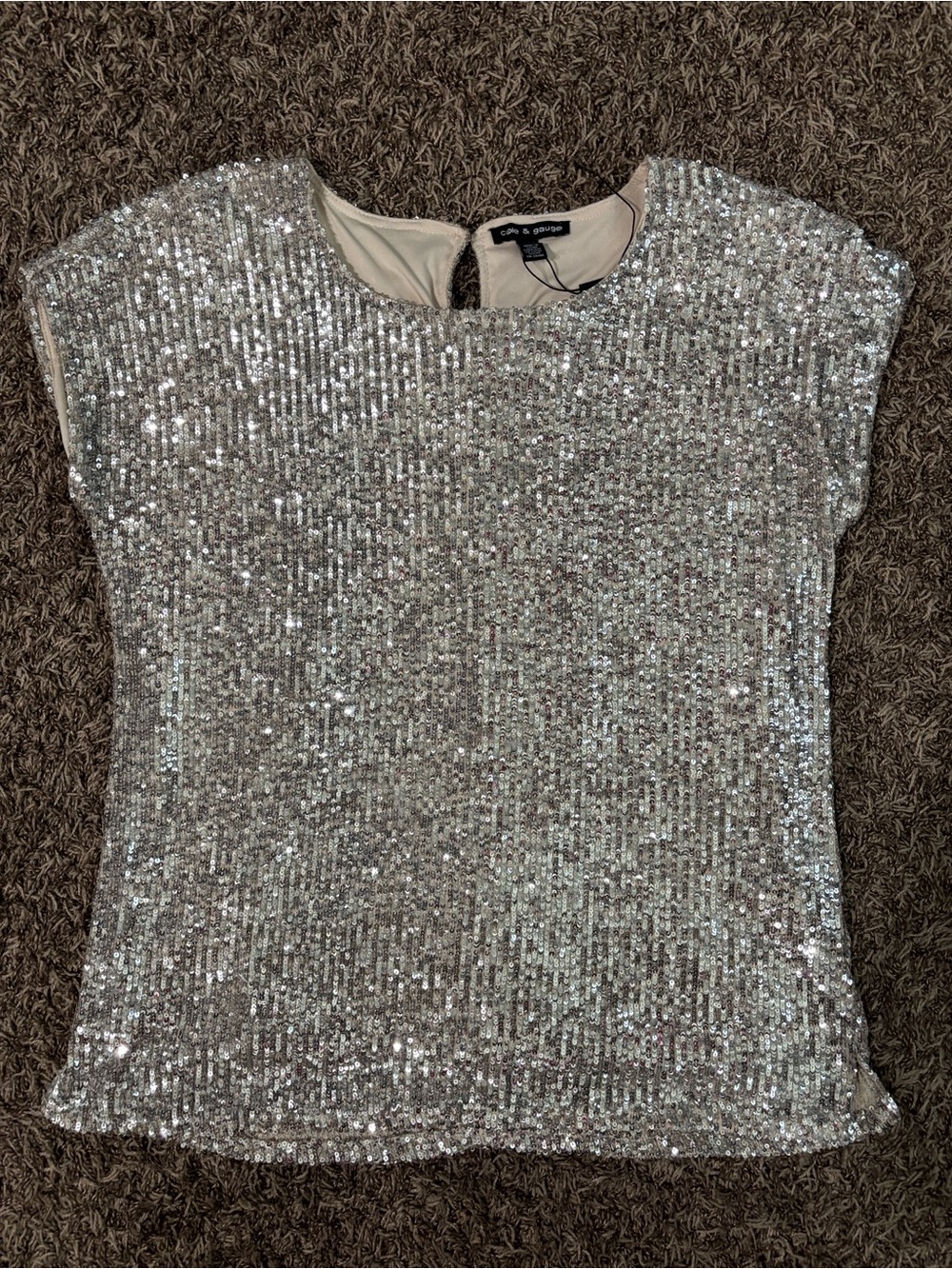 Cable & Gauge Sequin Dolman top